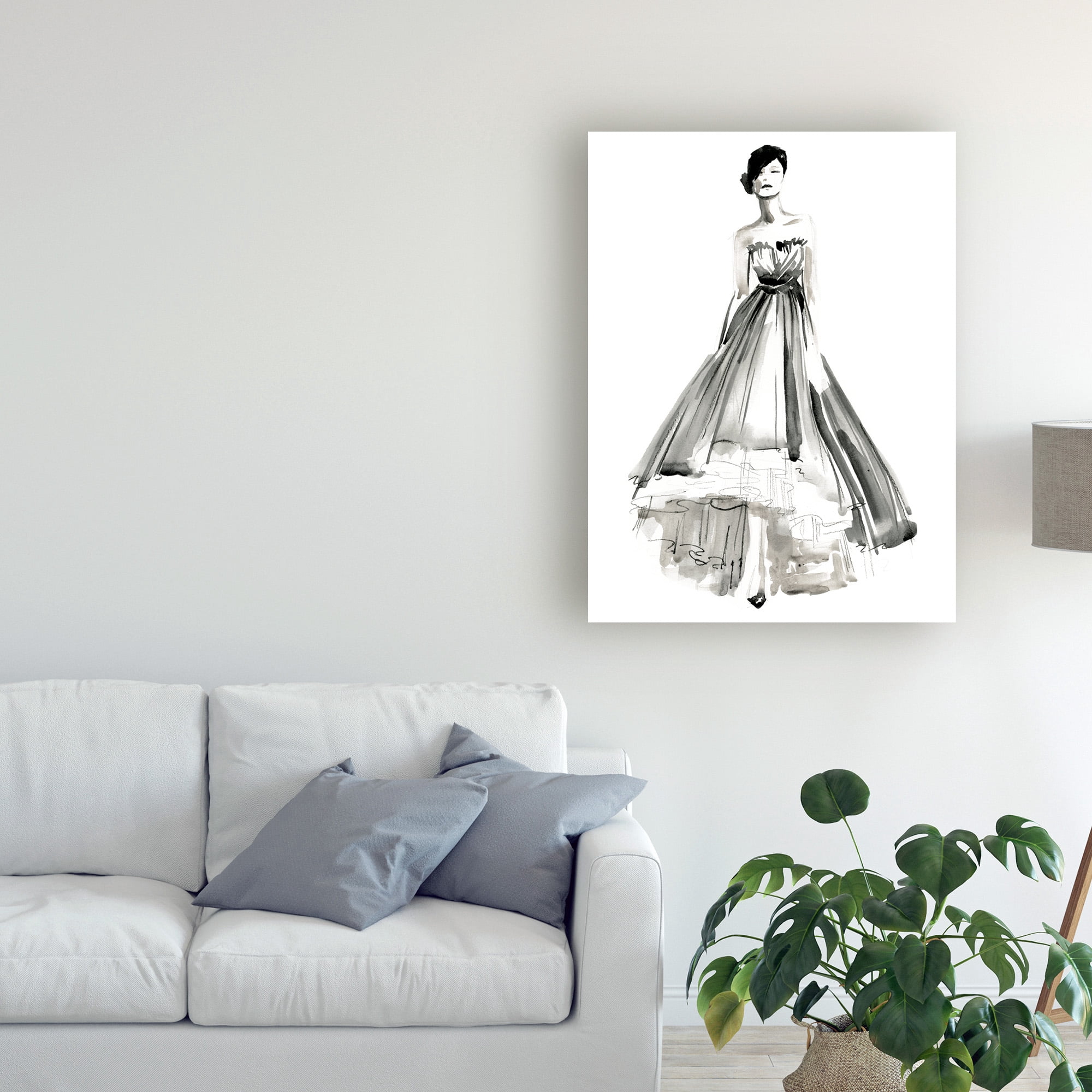 Trademark Fine Art 'Gestural Evening Gown II' Canvas Art by Jennifer Paxton Parker
