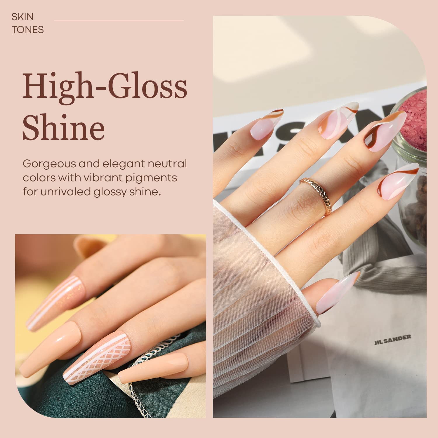 Modelones Gel Nail Polish Kit - 6 Fall Nude Brown Shades photo 8