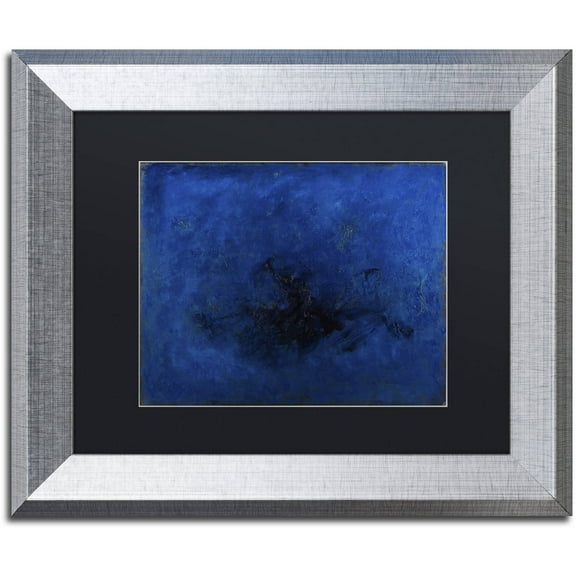 Trademark Fine Art "Deep Blue" Canvas Art by Joarez, Black Matte, Silver Frame