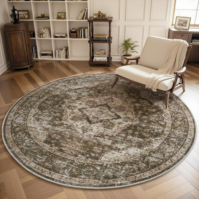 -Runner Rug X Rugs for Living Room- Machine Washable Rug-Soft Living Room Rug-Vintage Non Slip Carpet-Rugs for Bedrooms Dining Office