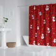 thumbnail image 2 of Red Christmas Snowman Pattern Shower Curtain 72"x72" ,Bathroom Decorative Shower Curtains Set with 12 Hooks,Modern Waterproof Washable Shower Curtain, 2 of 6