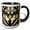 Black/White, variant on 3drose, Grey Wolf in Geometric Art Style, 11oz Two-tone Blue Mug