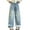 Blue, variant on MEZZALL Toddler Girls Fashion Cute Personality Cartoon Lined Pants Elastic Waist Wide Leg Jeans Trousers Casual Demin Pants With Pockets Trousers Leisure, 5-6 Years