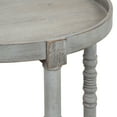 thumbnail image 4 of Kate and Laurel Bellport Shabby Chic Round Side Accent Table or Plant Stand with Turned Legs and Lower Shelf, Distressed Gray Finish, 4 of 5