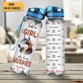 thumbnail image 2 of Personalized Husky Dog Lovers 32 Oz 1Liter Motivational Water Bottle With Time Marker, Just A Girl Who Loves Dogs, Animal Lovers Gifts For Women, Girl On Birthday, Christmas, 2 of 5