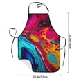 thumbnail image 2 of Yiaed Colorful Abstract Swirls Print Kitchen Apron with Hand Wipe Pockets,Big Pocket,Aprons for Women with Pockets, Waterproof for Cooking Baking, 2 of 7