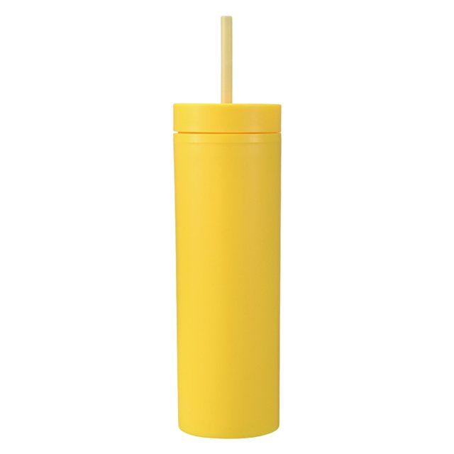 CSChome Straw Cup Large Capacity Leak proof 16OZ Cup with Lid: Matte Body Milk Coffee Juice Mug