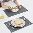 thumbnail image 6 of VECELO Washable Woven Placemats, Non-Slip Durable Heat-Resistant Stain Resistant Table Runners for Dining Table ,Kitchen Table, Set of 4, Grey, 6 of 7