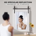 thumbnail image 6 of Hasipu 18"x26" Farmhouse Bathroom Mirror - White Rustic Wood Framed Wall Mounted Mirror, Vintage Vanity Mirror with Barn Door Style for Bathroom Living Room Decor, 6 of 7