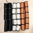 thumbnail image 4 of SHISUYAN 3 Rouleaux de Fil à Coudre Fil Ciré Cordon Outil de Couture à la Main (Noir Blanc Marron), 4 of 8