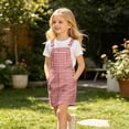 thumbnail image 6 of Kids Teen Girls Dress Gingham Check Pattern Sleeveless Square Neck Suspender Dresses for Summer Vacation Outing Casual Boho Sundress, 6 of 7