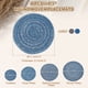 thumbnail image 2 of Uxcell 8 Pcs Manteles Individuales Redondos Tejidos, Mantel Lavable de 4.3 Pulgadas Resistente al Calor Decorativo para Mesa de Comedor de Cocina Encimera, Azul/Gris, 2 of 7
