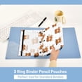 thumbnail image 5 of 2 Pack Flip Folders with Clear PVC Window Binder Pouches 3-Ring Binder Organizer for Office & Home Cute Yaks Cow Pattern, 5 of 6