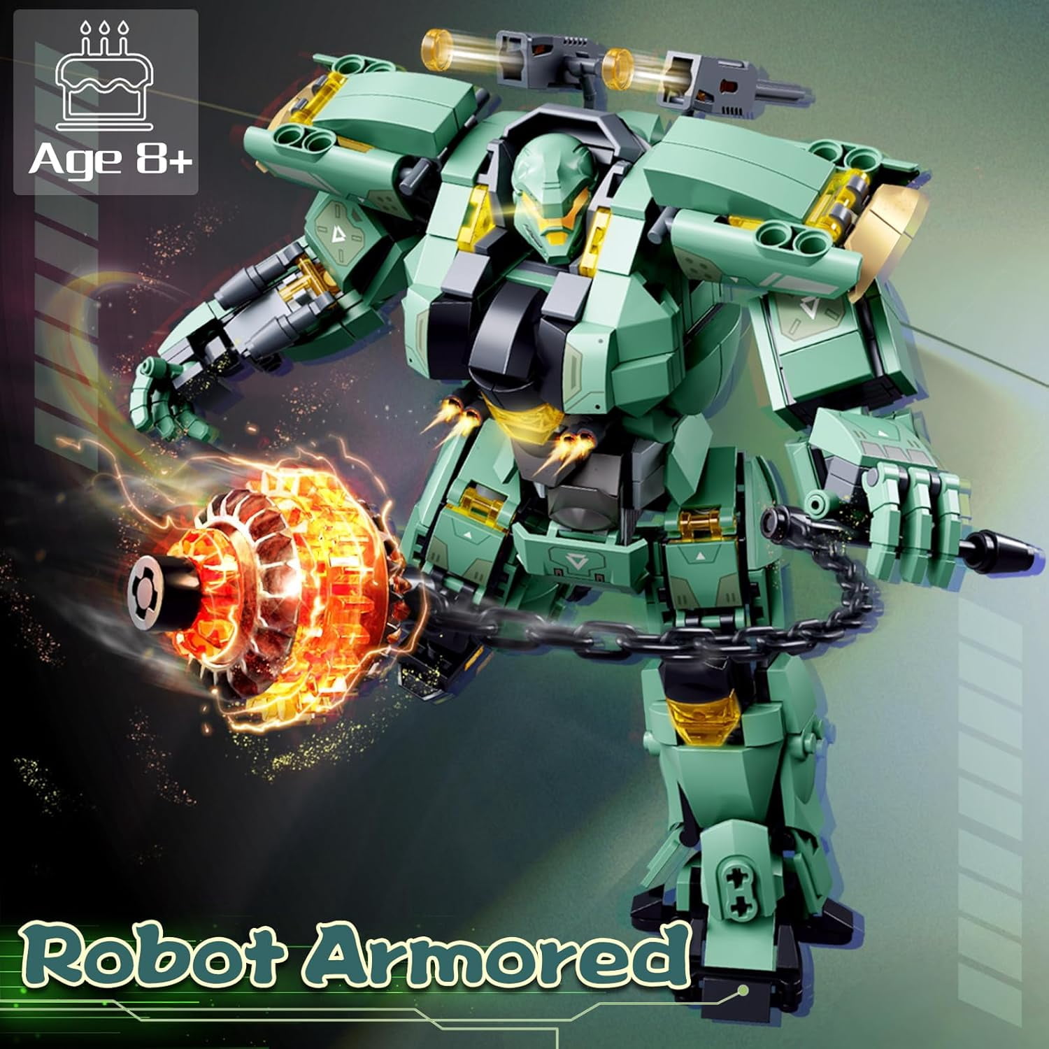 Transforming Robot Mech Building Block Sets, Mech Toys for Kids, Destroy Warrior City Soldier Mecha Model Action Mech Model Building Kit, Cool Creative Robots Toys Gift for Teens Boys, 542 PCS