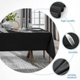 thumbnail image 4 of VidaFete Rectangle Tablecloth 60 x 84 inch Polyester Table Cloth 1 Pack, Resistant Wrinkle Dining Table Cover for Dinning Party (Black), 4 of 7
