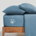 thumbnail image 6 of Sleep Zone Cooling Bed Sheet Set for Hot Sleepers, Ultra Soft Breathable Moisture-Wicking Sheets, Wrinkle-Resistant & Machine Washable, Deep Pocket, Solid Color Summer Bedding (Full, Blue), 6 of 6