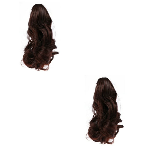 2 Pack Wig Small Roll Heat Resistant Wigs Synthetic Hairpiece