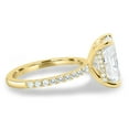 thumbnail image 5 of ESTE ORIGIN 5 Ct Radiant Lab-Grown Diamond Hidden Halo Pavé Ring in 14K Yellow Gold for Women, 5 of 8