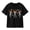 Black-12, variant on Boys' Halloween Pumpkin Skeleton Graphic T-Shirt, Dancing Bones Bat 100% Cotton Short Sleeve Shirt