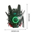 thumbnail image 4 of LED Light Up Mask with Round Lights and Wing Braid Design for Music Festival Cosplay Tech Helmet, 4 of 4