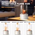 thumbnail image 4 of Portable Tabletop Fire Pit with 3 Combustion Charmbers,Indoor & Outdoor Table Top Firepit Bowl, Mini Fireplace with Cobblestones for Modern Home Decoration, 4 of 8