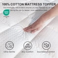 thumbnail image 2 of Mattress Topper Queen Size 300T 100% Cotton Pillow Top - Extra Thick Padded Mattress Pad & Protector, Breathable Fitted Deep Pocket 8-21, Ultra Soft & Supportive, 2 of 5