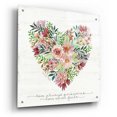 thumbnail image 2 of Epic Art 'Love Never Fails Flower Heart' by Cindy Jacobs, Acrylic Glass Wall Art, 24"x24", 2 of 8