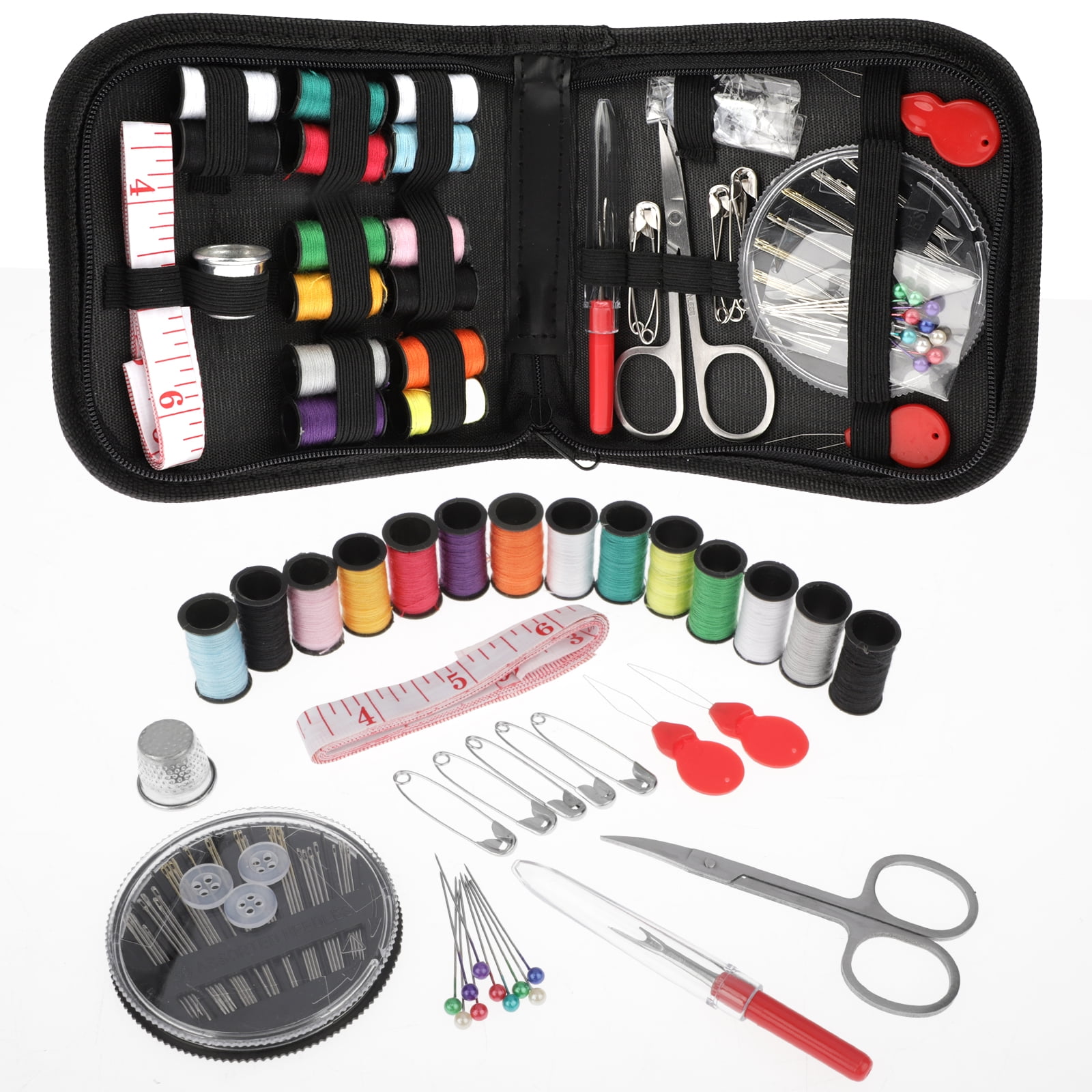 Sewing Kit, Okom 68Pcs Sew Kit for Home, Beginner, Traveler,DIY Sewing,  Adults, Emergency Sewing Kits, Zipper Portable & Mini- Filled with Sewing