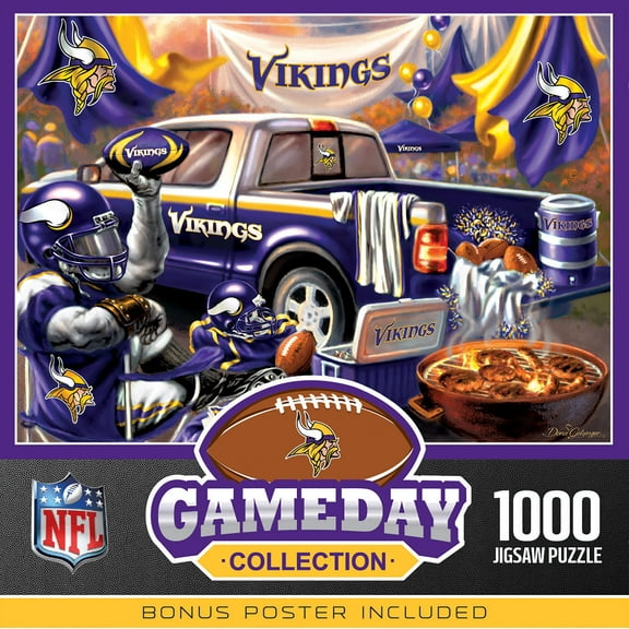 MasterPieces 1000 Piece Jigsaw Puzzle - NFL Minnesota Vikings Gameday