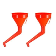 Unique Bargains Fuel Funnel 6 inch Universal Plastic Car Motorcycle Gasoline Engine Oil Funnel with Filter Red 2pcs