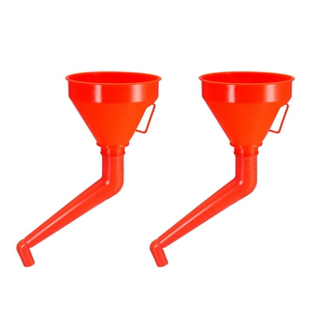 Unique Bargains Fuel Funnel 6 inch Universal Plastic Car Motorcycle Gasoline Engine Oil Funnel with Filter Red 2pcs