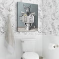 thumbnail image 3 of HFDF Farmhouse Bathroom Wall Art - Funny Donkey Sitting Toilet Reading Newspaper Picture -Modern Artwork for Bathroom Decor 20x24inch Framed, 3 of 6