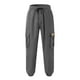 thumbnail image 2 of Pantalones cargo de largo completo y cintura media para hombre: estampado a cuadros lisos, cordón, bolsillos; pantalones deportivos informales para la playa, para todas las estaciones, poliéster; t, 2 of 8