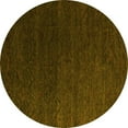 thumbnail image 1 of Ahgly Company Machine Washable Indoor Round Abstract Yellow Modern Area Rugs, 8' Round, 1 of 4