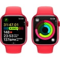 thumbnail image 4 of Restored Apple Watch Series 9 With Blood Oxygen. GPS + Cellular 41mm (Product) Red Aluminum Case with (Product) Red Sport Band - M/L. (Refurbished), 4 of 5