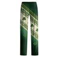 thumbnail image 5 of Fgvctg Womens Pajama Pants St. Patrick's Day Lucky Sleepwear Wide Leg Pajama Shamrock Clover Graphic High Waisted Pj Pant Lightweight Spring Drawstring Lounge Pants with Pockets Army Green M, 5 of 6