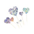 thumbnail image 3 of serony 7pcs/set Cake Topper Heart Shape Wedding Birthday Cake Simple Design Paper Top Decoration silver 1Set, 3 of 6