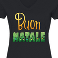 thumbnail image 4 of Inktastic Buon Natale- Christmas Tree Lights Women's V-Neck T-Shirt, 4 of 5