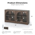 thumbnail image 2 of Bailor Rustic Wood Television Stand for TVs up to 60" with Adjustable Shelves, Walnut, 2 of 9