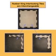 thumbnail image 6 of Rubber King Interlocking Rubber Gym Floor Tiles 6mm 19"x19" 10 pc, Black, 6 of 8