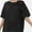 Black, variant on Women's Oversized Short Sleeve T-Shirt - Casual Crewneck Plain Top for Summer