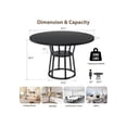 thumbnail image 2 of Ourlova 42inch Round Farmhouse Dining Table For 4 to 6 People Rustic Wood Kitchen Table With Storage Shelf Space Saving Circle Dinner Table For Small Spaces Apartments Dining Room and Living Room, 2 of 7