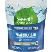 Seventh Generation Dishwasher Detergent Packs for safe and effective clean Free and Clear dishwashing packs in a resealable pouch 45 ct