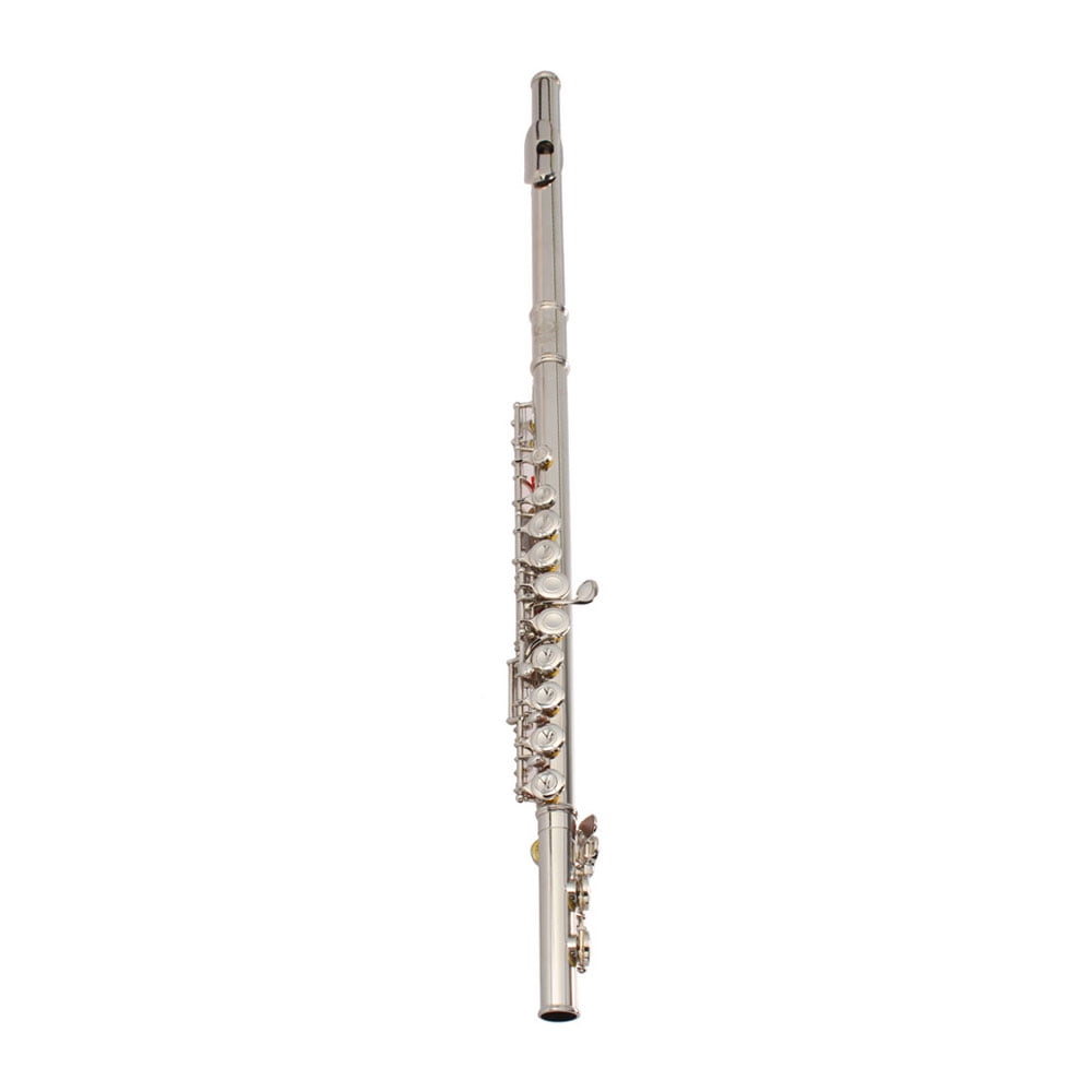 Nickel Plated C Closed Hole Concert Band Flute Silver