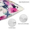 thumbnail image 5 of YFYANG Square Decorative Throw Pillow Case (Without Pillow Insert), Colorful Watercolor Butterfly Bedroom Sofa Car Cushion Cover, 26"x26", 5 of 9