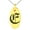 Gold, variant on Stainless Steel Letter E Initial Old English Monogram Engraved Small Oval Charm Pendant Necklace