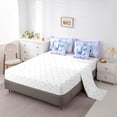 thumbnail image 5 of Erosebridal Purple Butterfly Twin Bedding Sets for Girls, Garden Flower Floral Bedding Comforter Set, Monogrammed L, Reversible, 7-Piece, 5 of 6