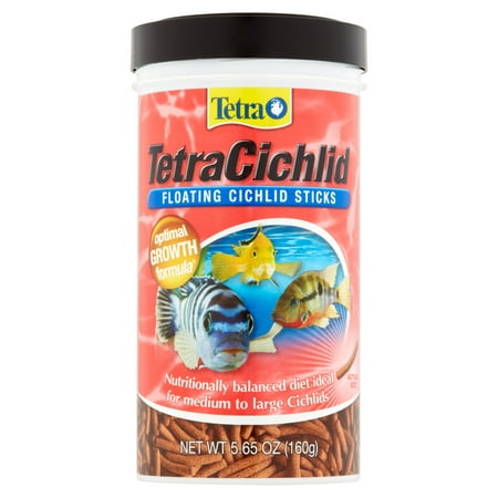 Tetra TetraCichlid Cichlid Fish Food Floating Sticks, 5.65