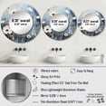 thumbnail image 4 of Designart "Blue And White Wildflower Fields" Wildflowers Rund Mirror For Wall Decor - Large White Round Print Mirror - Round Traditional Mirror - Wall Mounted Round Large Mirror - 29" x 29", 4 of 6