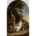 thumbnail image 3 of Melchior d'Hondecoeter 16x24 Black Modern Framed Museum Art Print Titled - A Hunter's Bag Near a Tree Stump with a Magpie, Known as ‘The Contemplative Magpie’ (C. 1678), 3 of 5